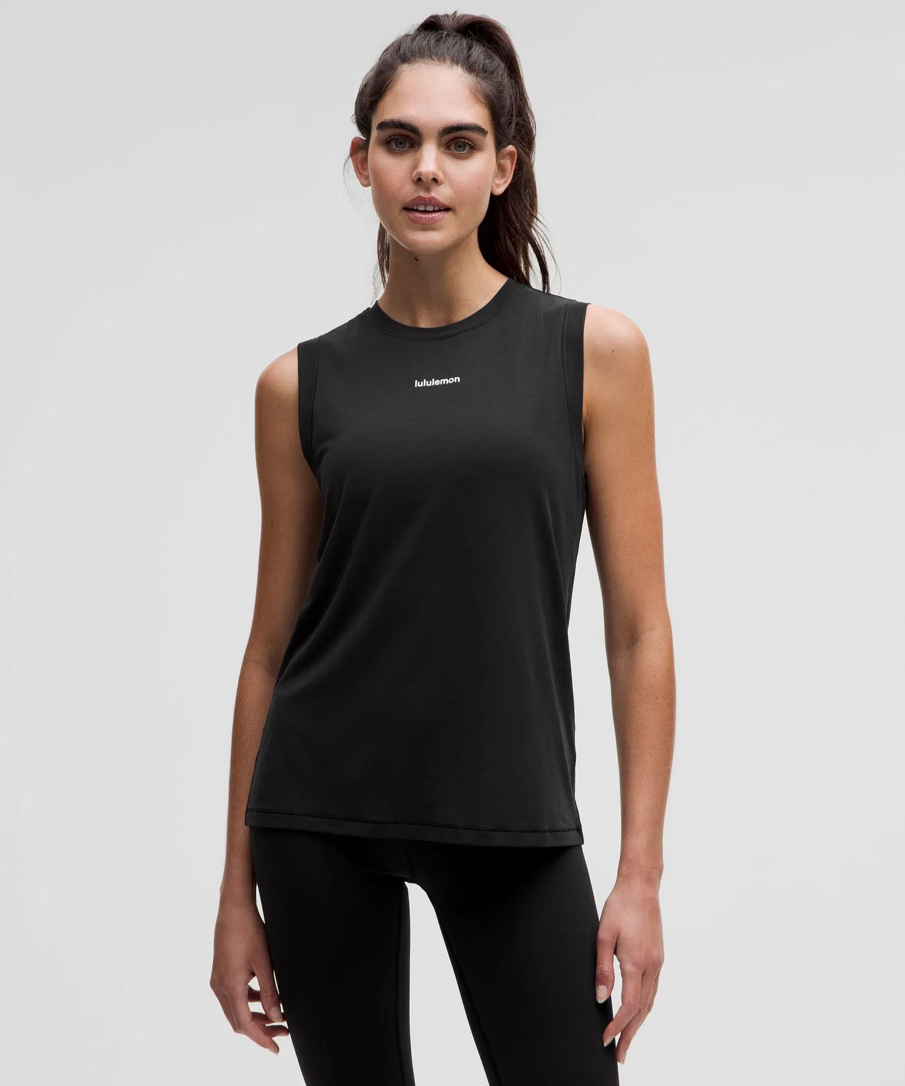 Lululemon Women's Jersey Training Muscle Tank Top Long *Wordmark