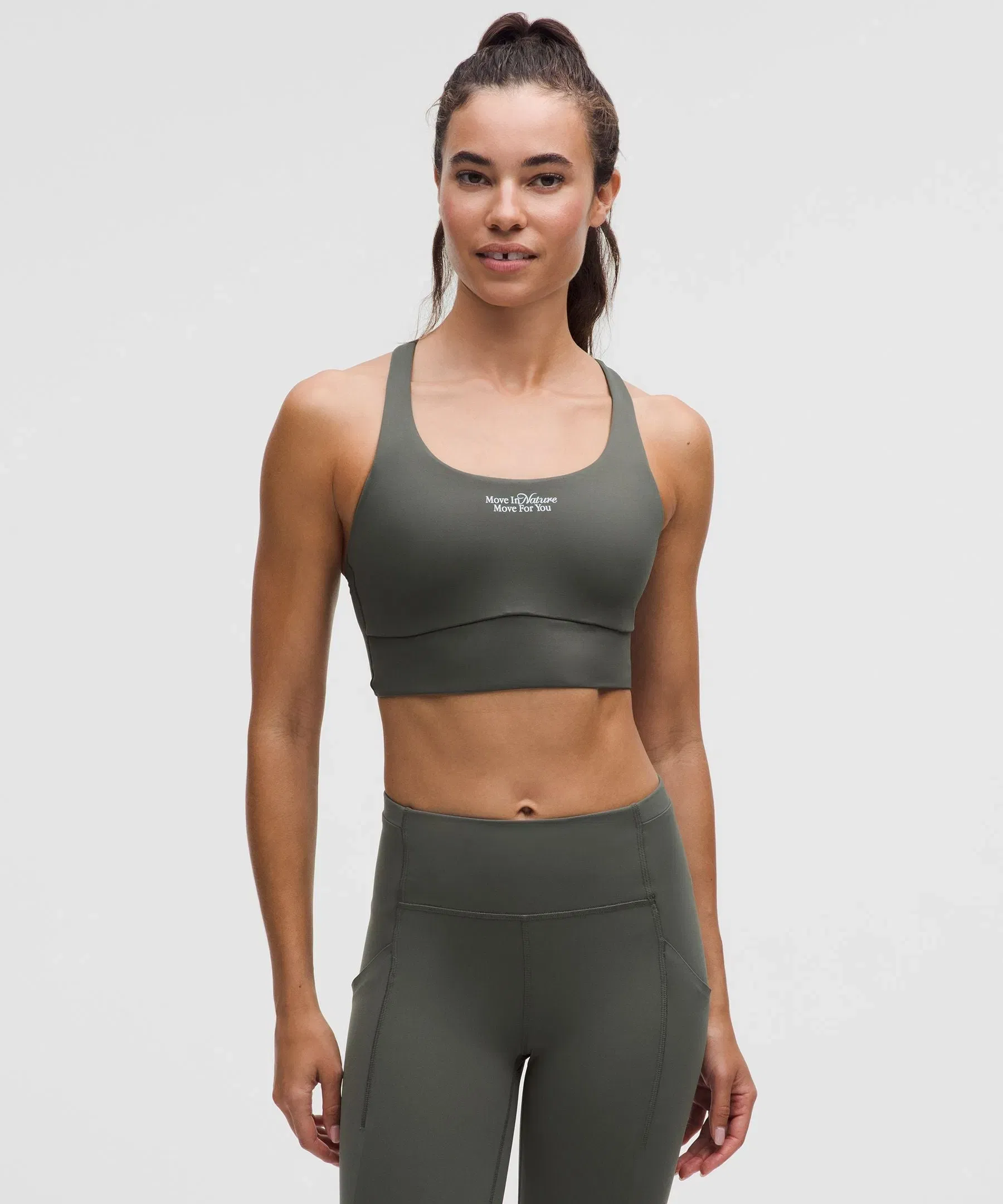 Lululemon lululemon Energy Longline Bra Medium Support, B–D Cups Evolve *Move in Nature