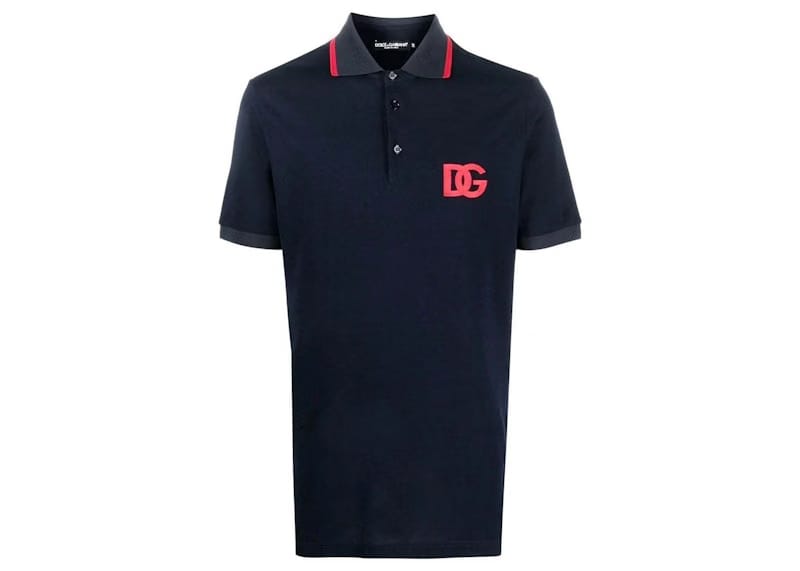 Dolce & Gabbana DG Logo Polo Marine Blue