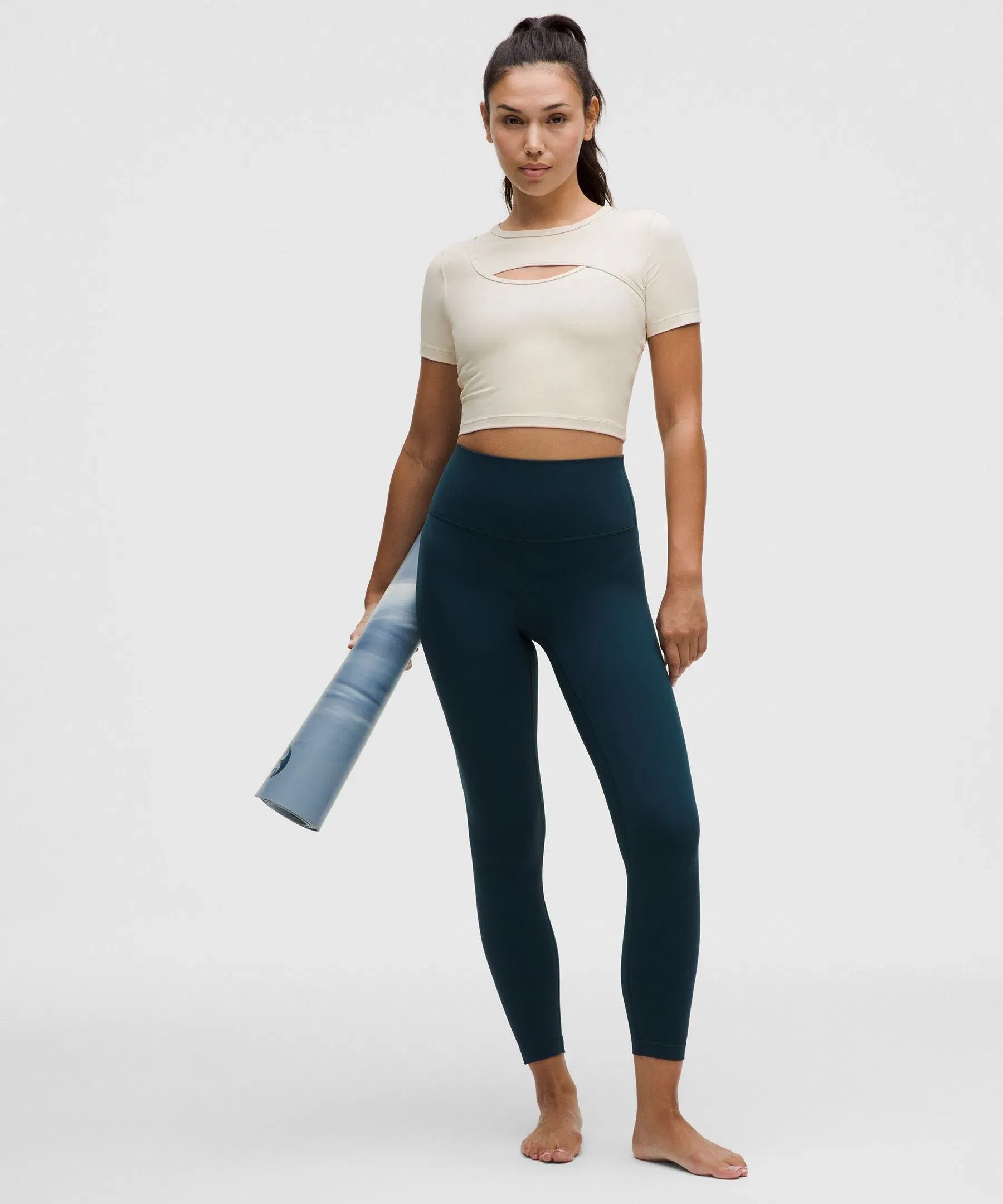 Lululemon Women's Get Centred Shorts-Sleeve Shirt