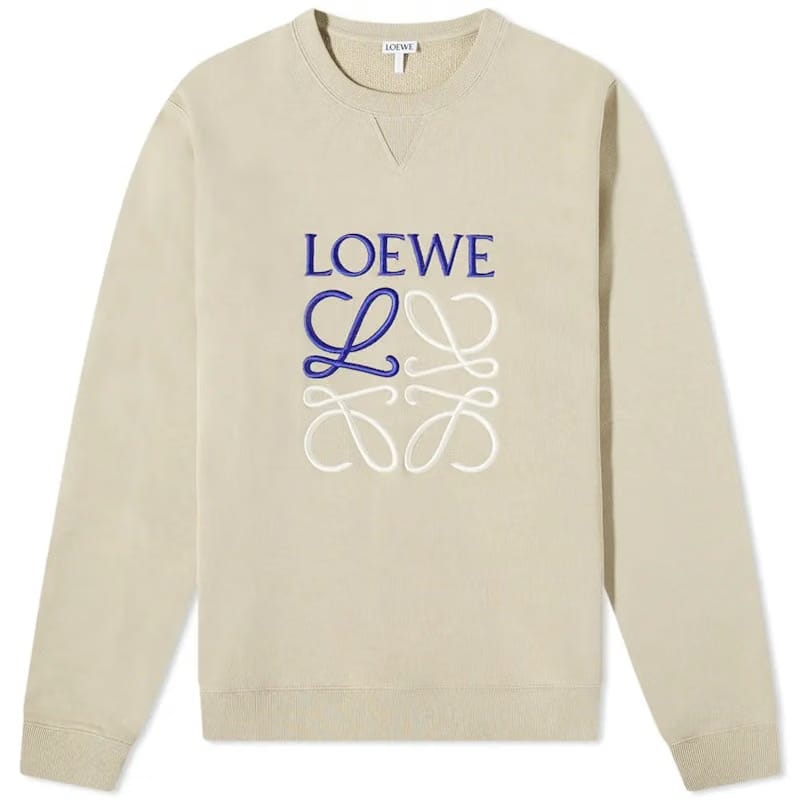 LOEWE Anagram Sweatshirt Stone Grey/Navy/White