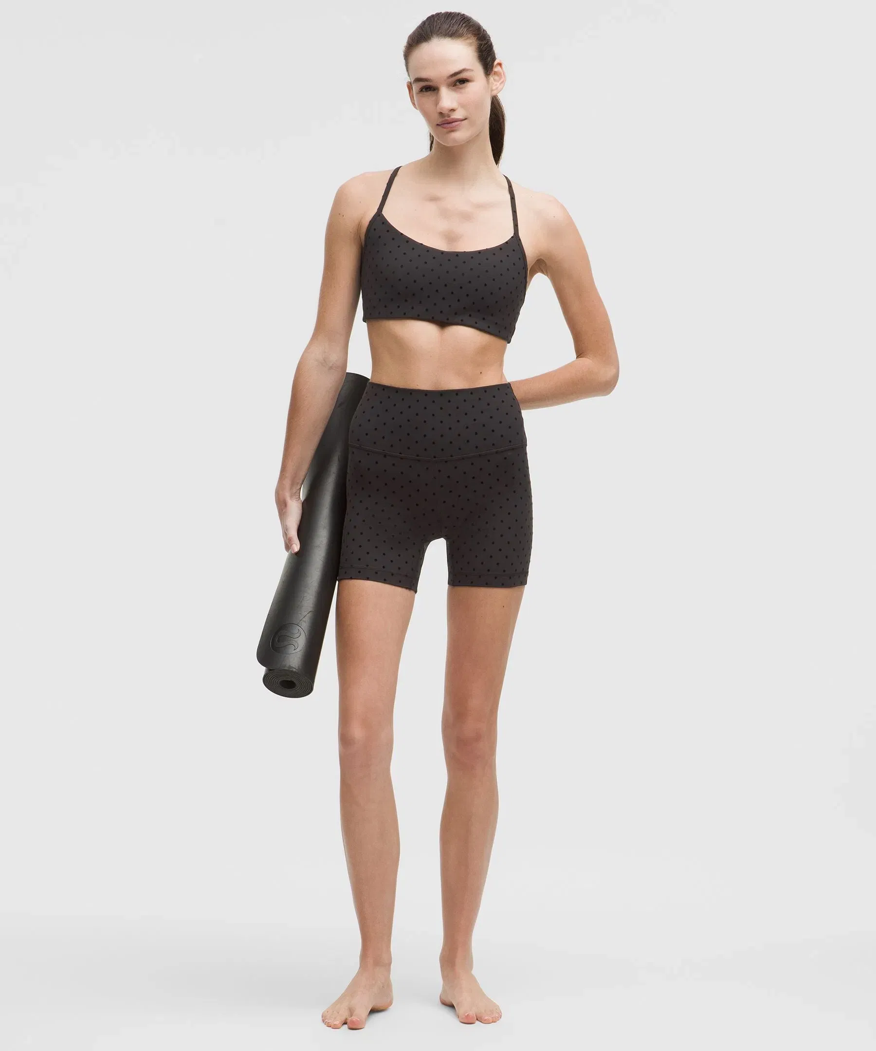 Lululemon Flow Y Bra Light Support, A/B Cup Evolve *Flocked