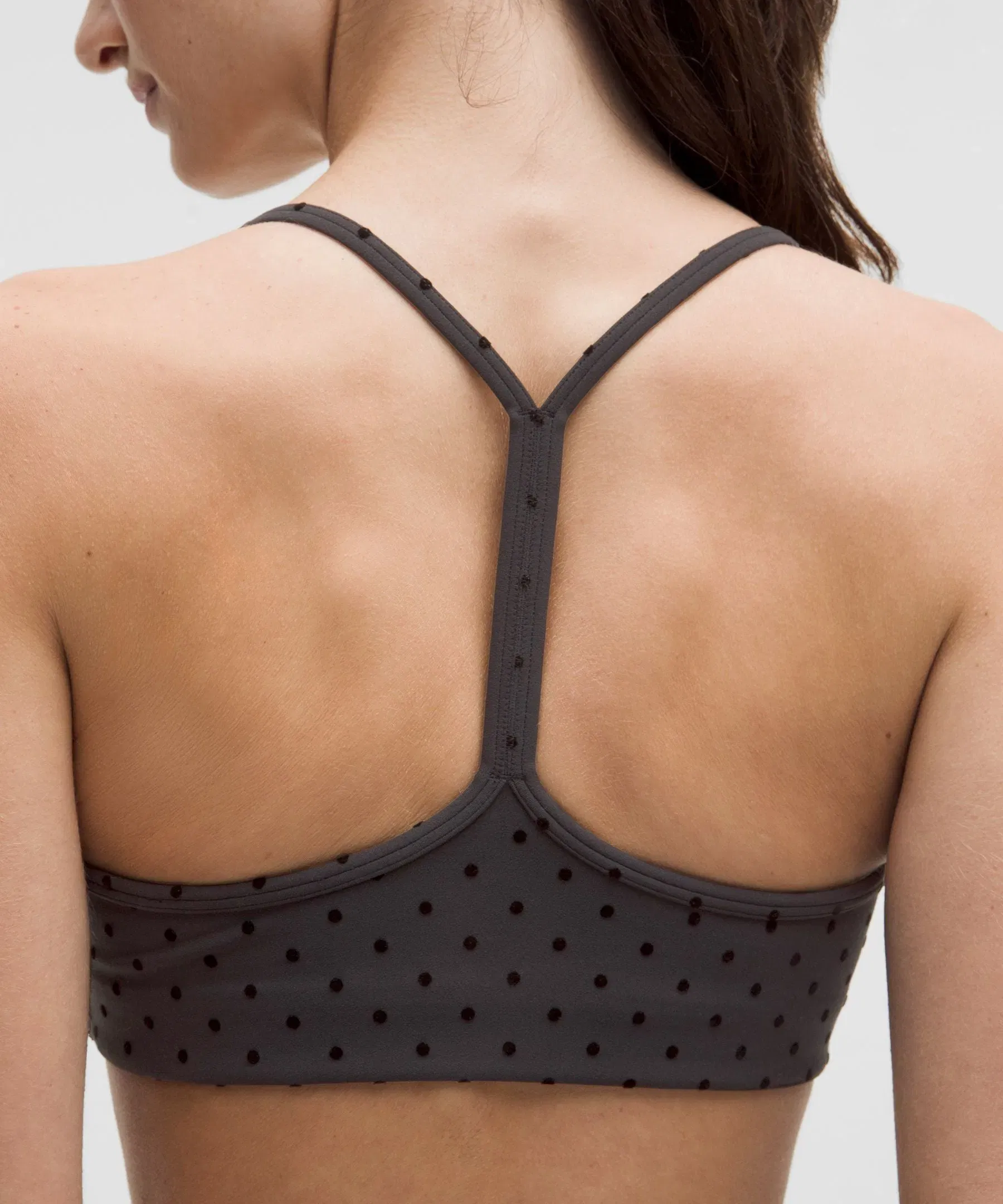 Lululemon Flow Y Bra Light Support, A/B Cup Evolve *Flocked