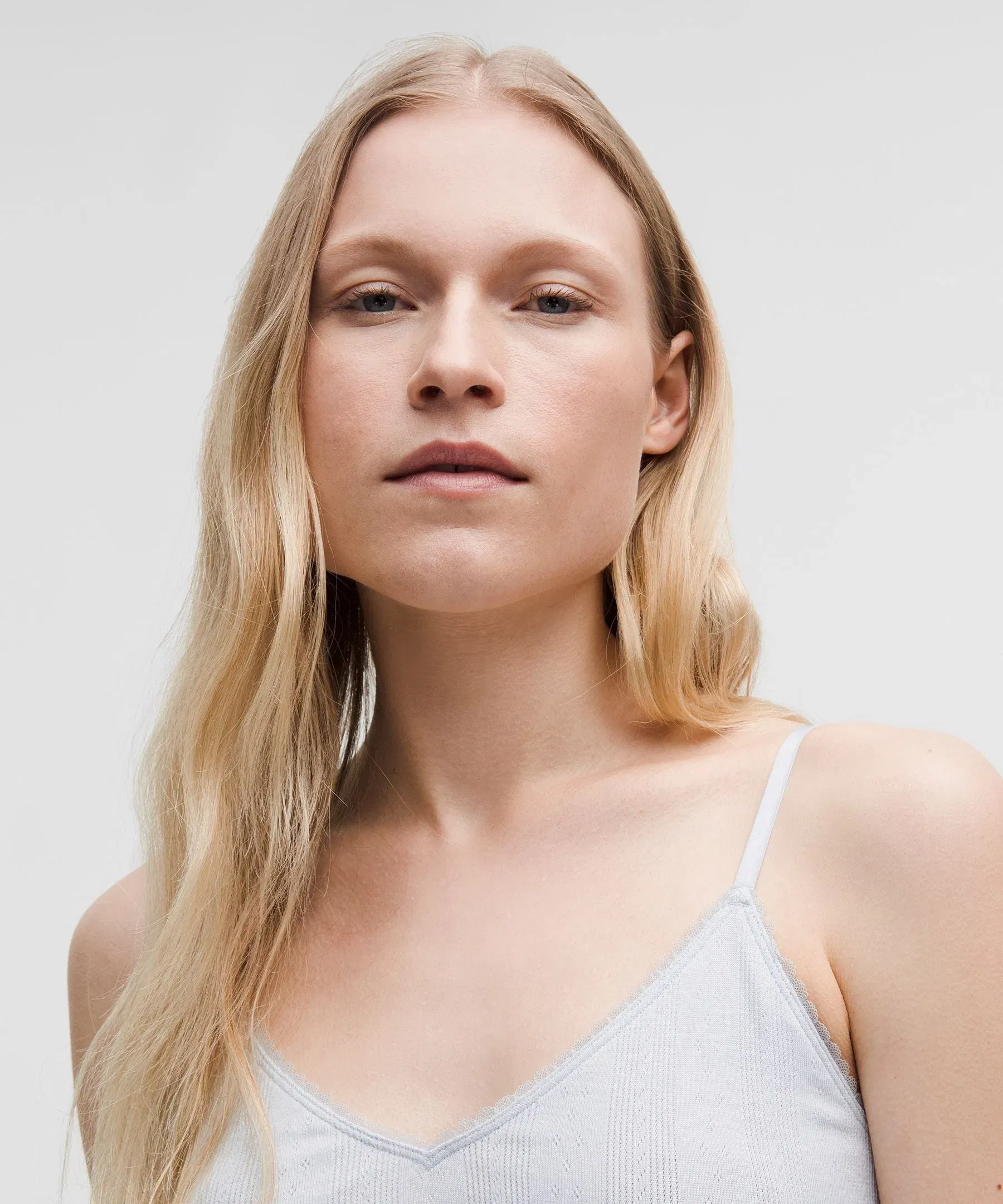 Lululemon Women's Cotton Pointelle Cropped Cami Tank Top