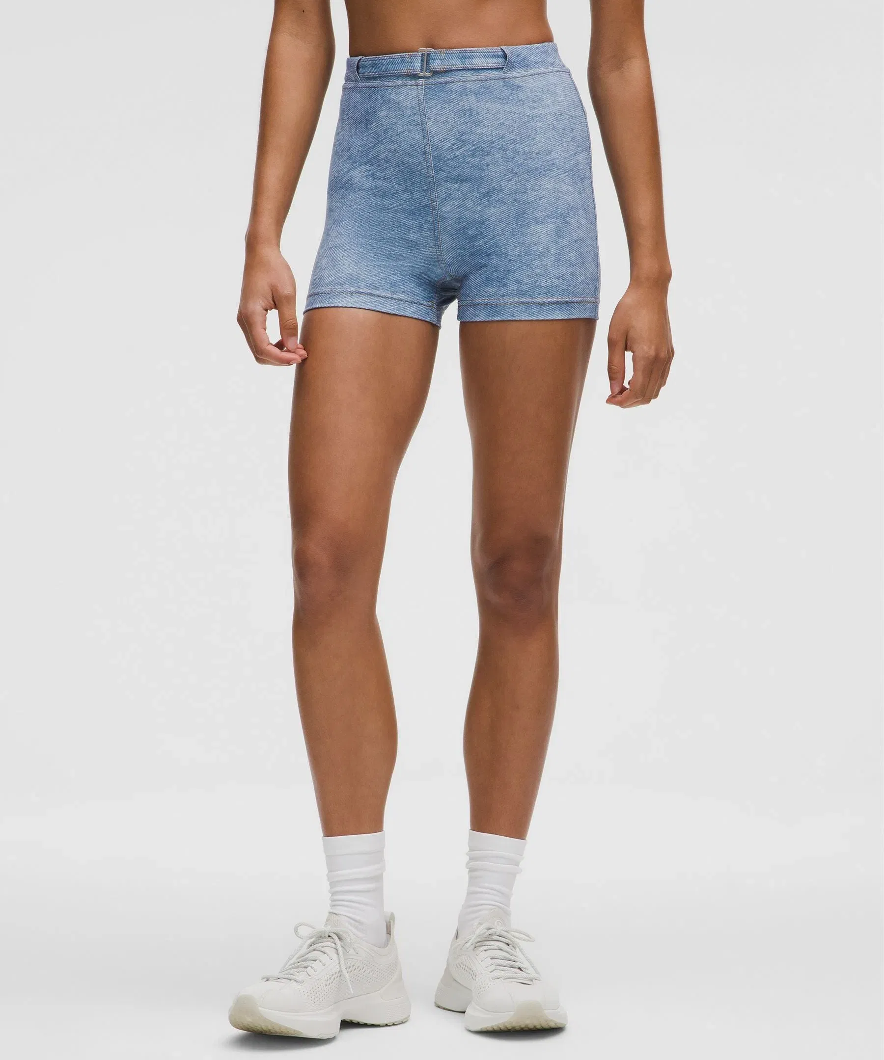 Lululemon Women's Everlux Denim-Print Shorts 3" *Denim Dreams Set