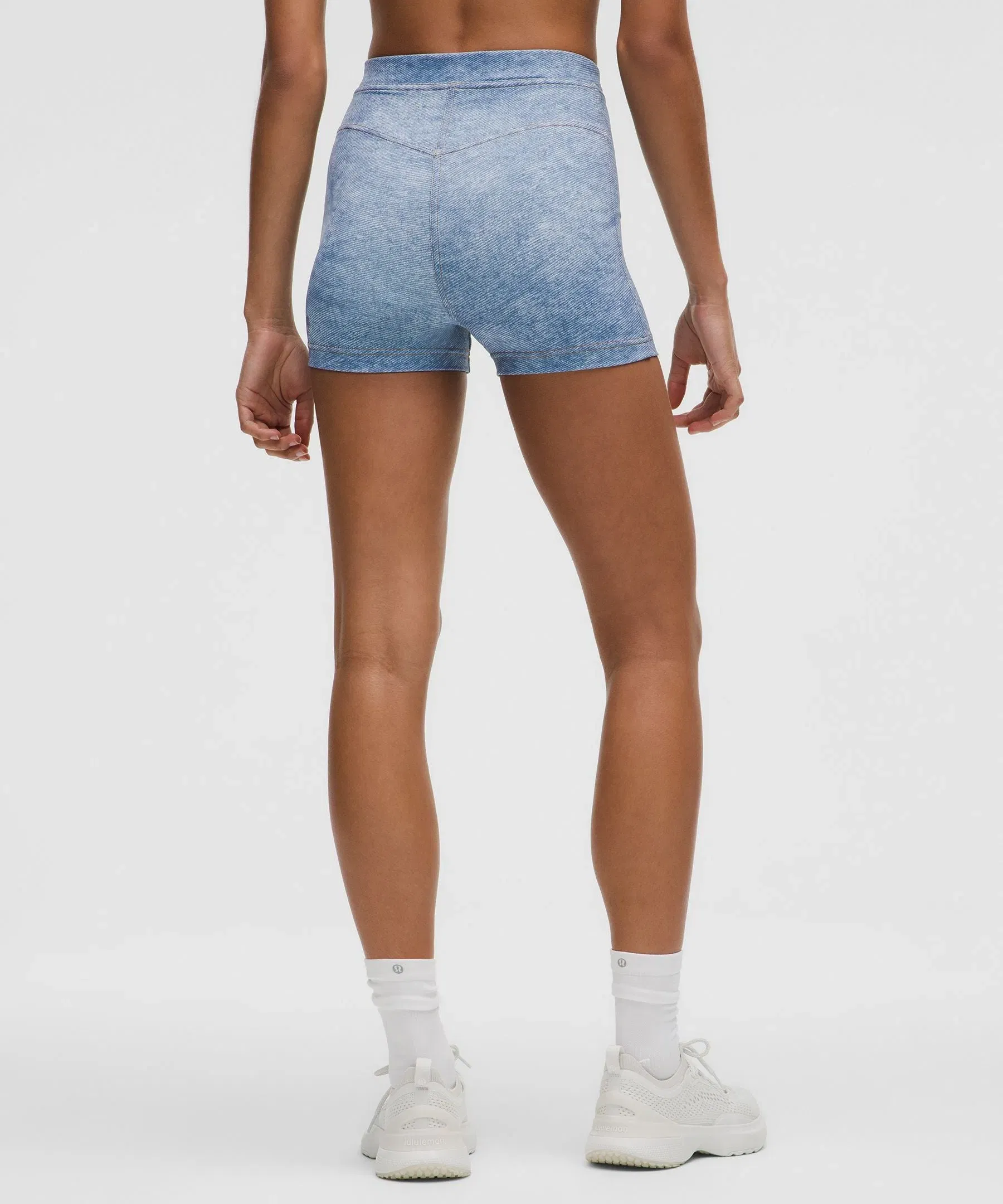 Lululemon Women's Everlux Denim-Print Shorts 3" *Denim Dreams Set