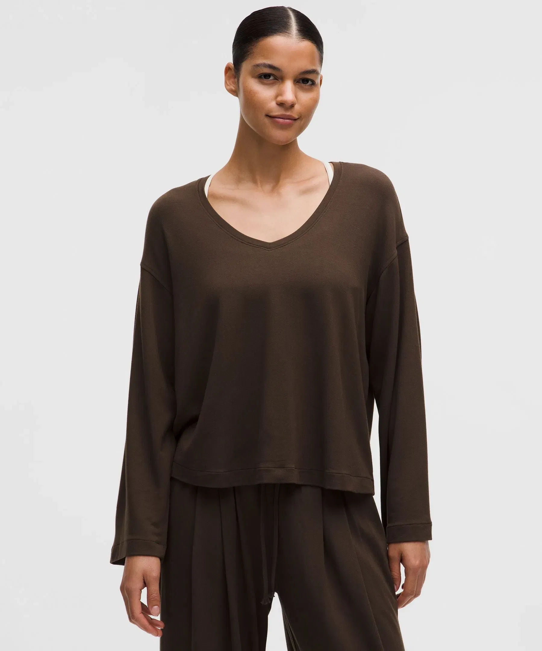 Lululemon Women's BeCalm V-Neck Bell Sleeve Shirt