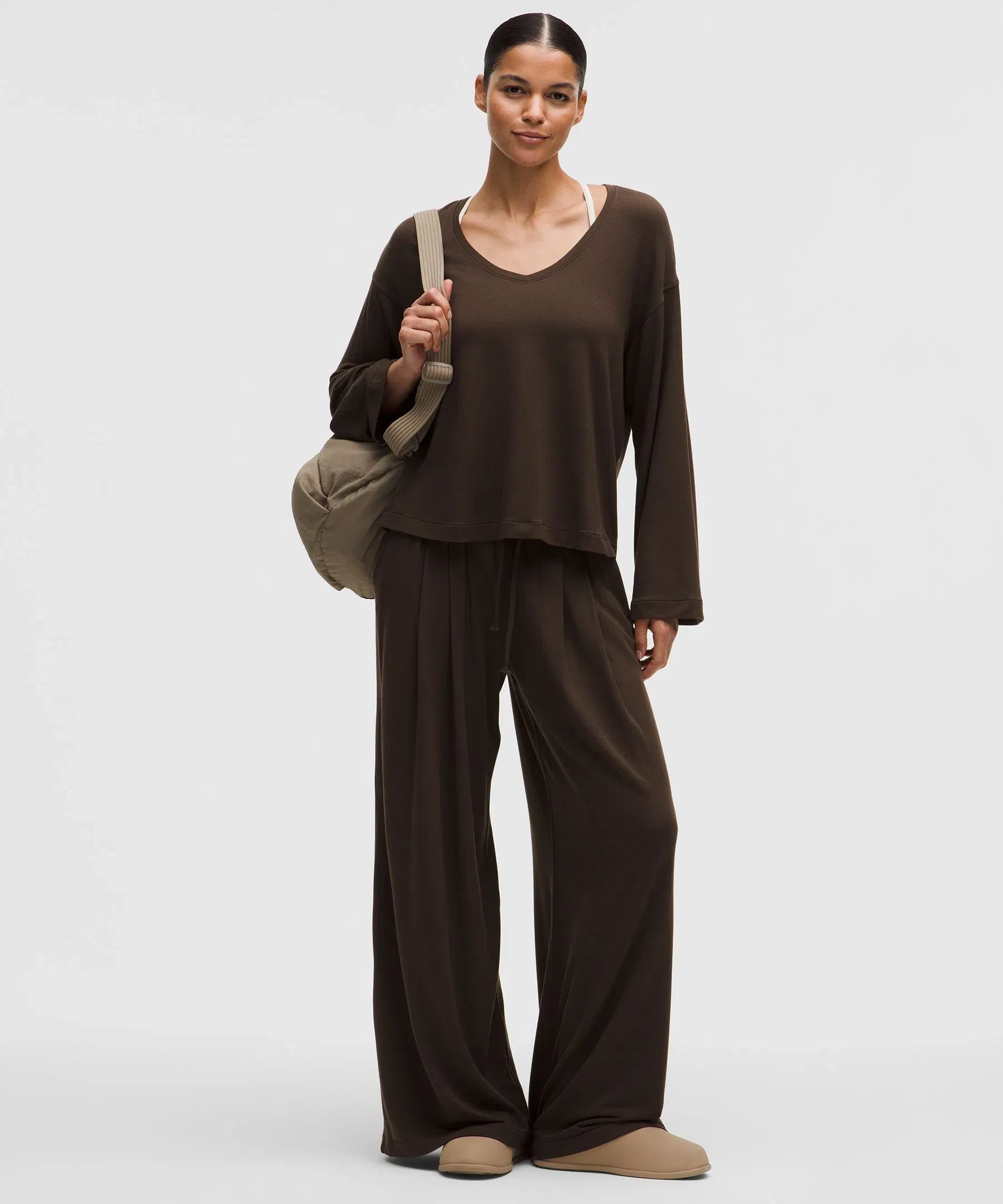 Lululemon Women's BeCalm V-Neck Bell Sleeve Shirt