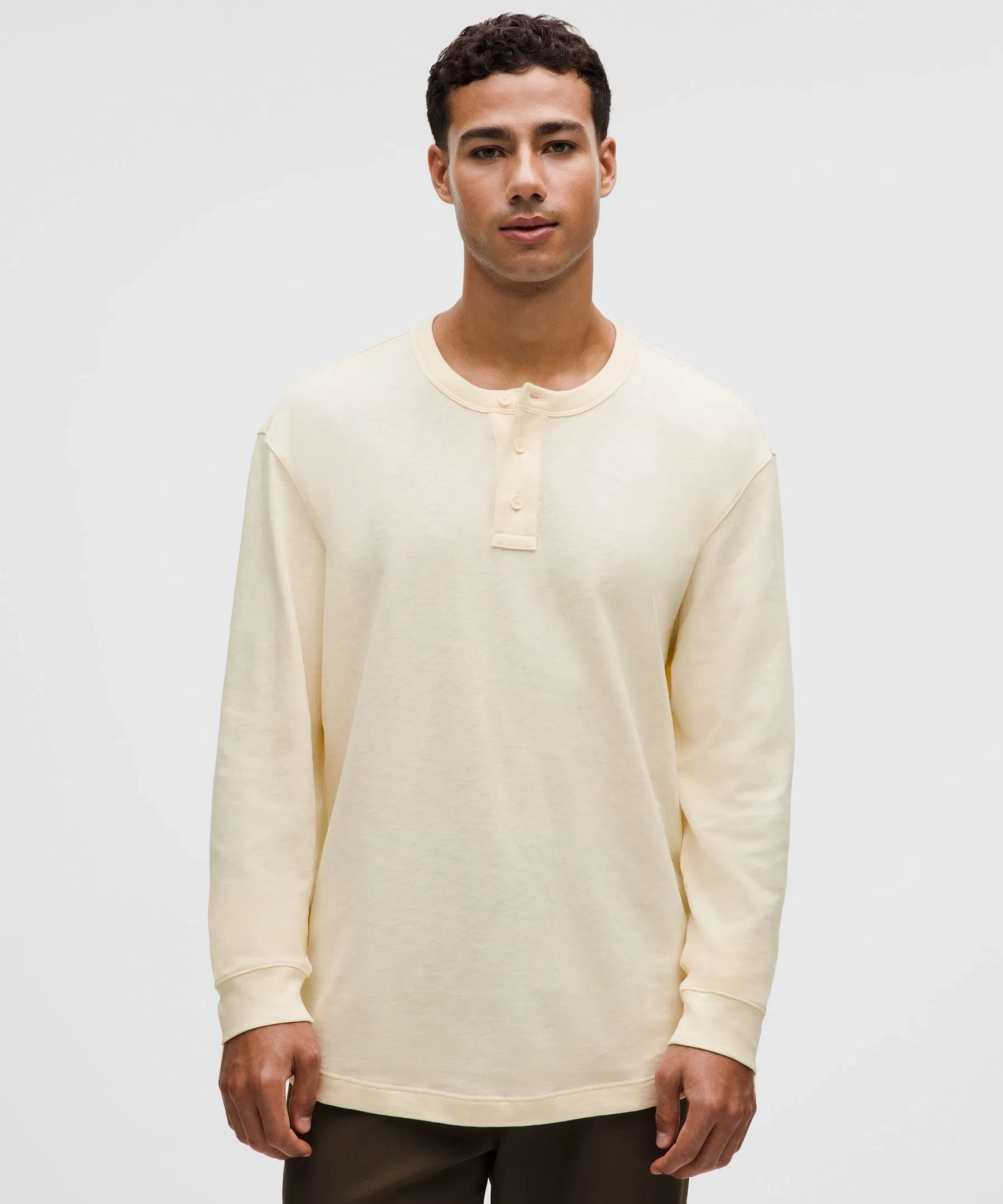 Lululemon Slub Cotton-Jersey Long-Sleeve Henley