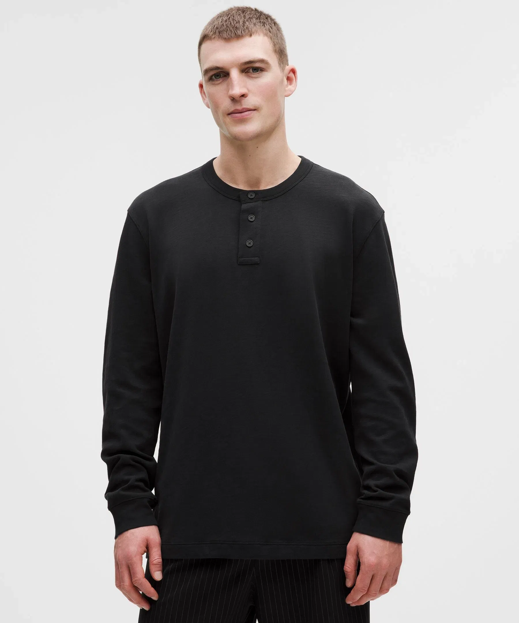 Lululemon Slub Cotton-Jersey Long-Sleeve Henley