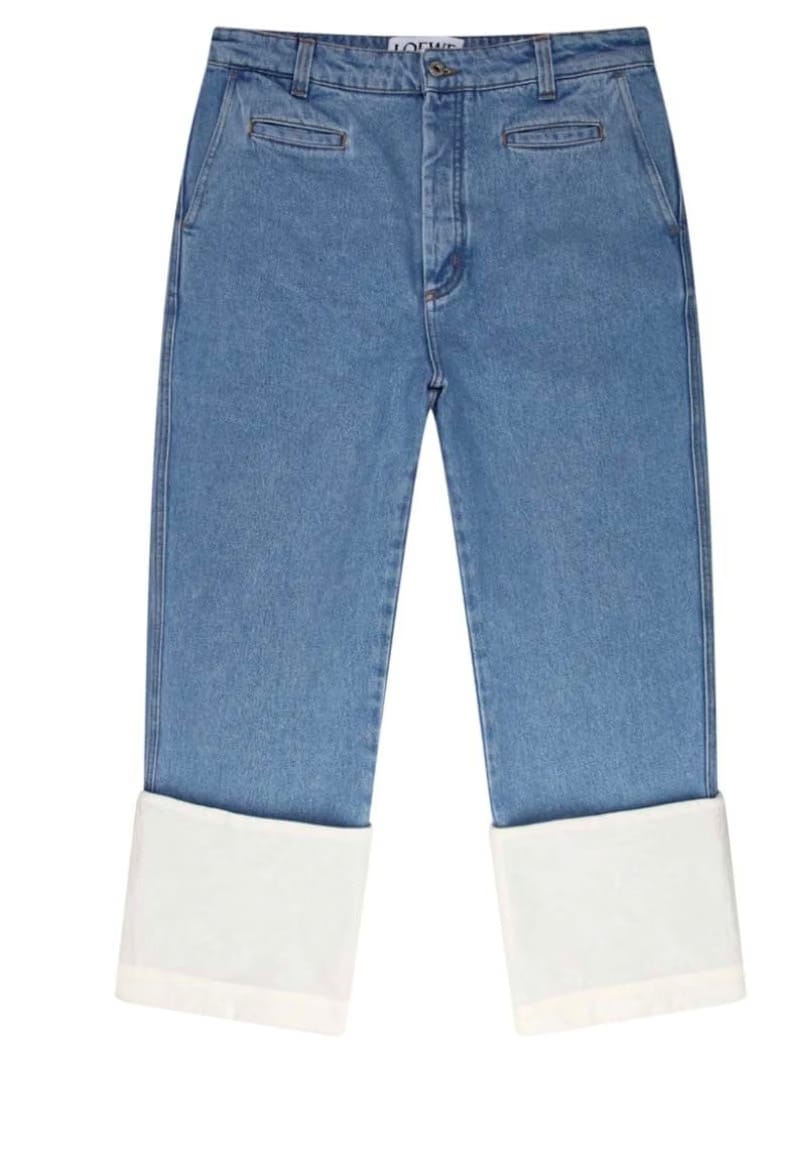 LOEWE Fisherman Jeans in Stone Washed Denim Blue