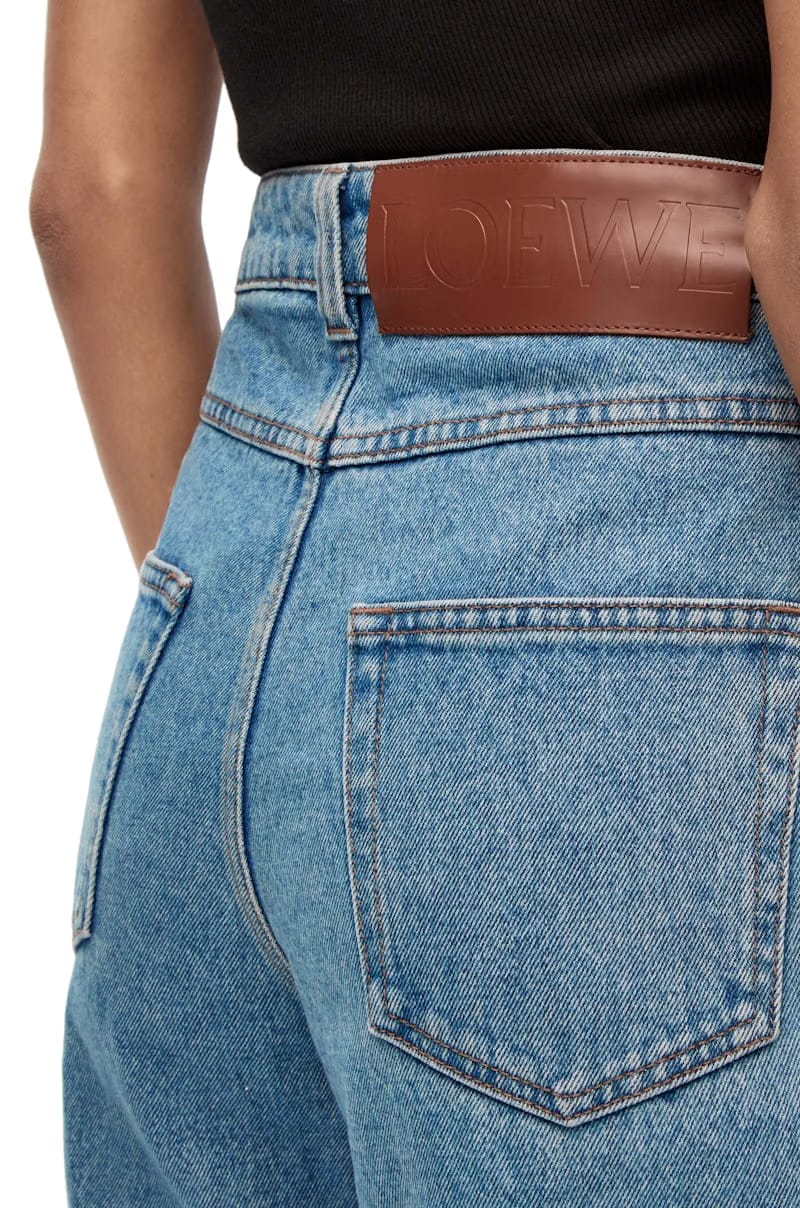 LOEWE Fisherman Jeans in Stone Washed Denim Blue
