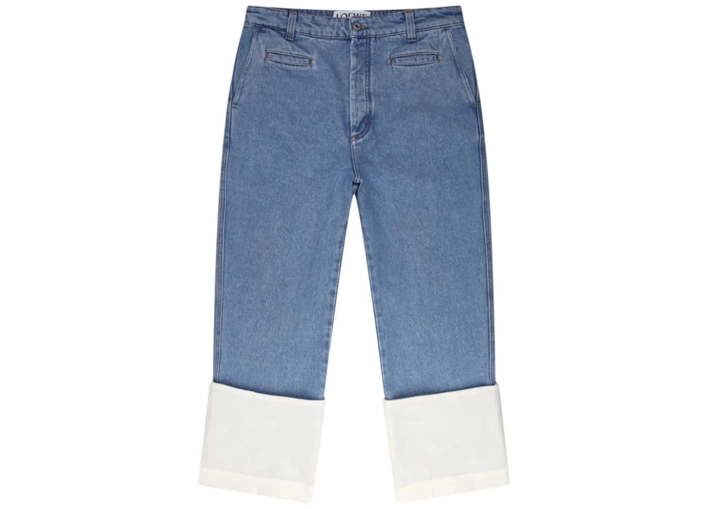 LOEWE Fisherman Jeans in Stone Washed Denim Blue