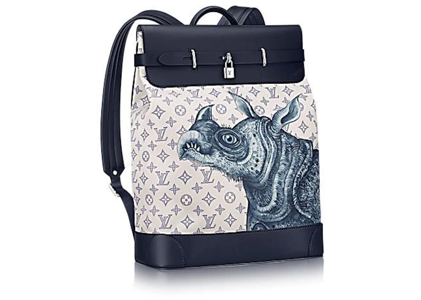 Louis Vuitton Steamer Backpack Chapman Savane Monogram Chapman Ink Blue White