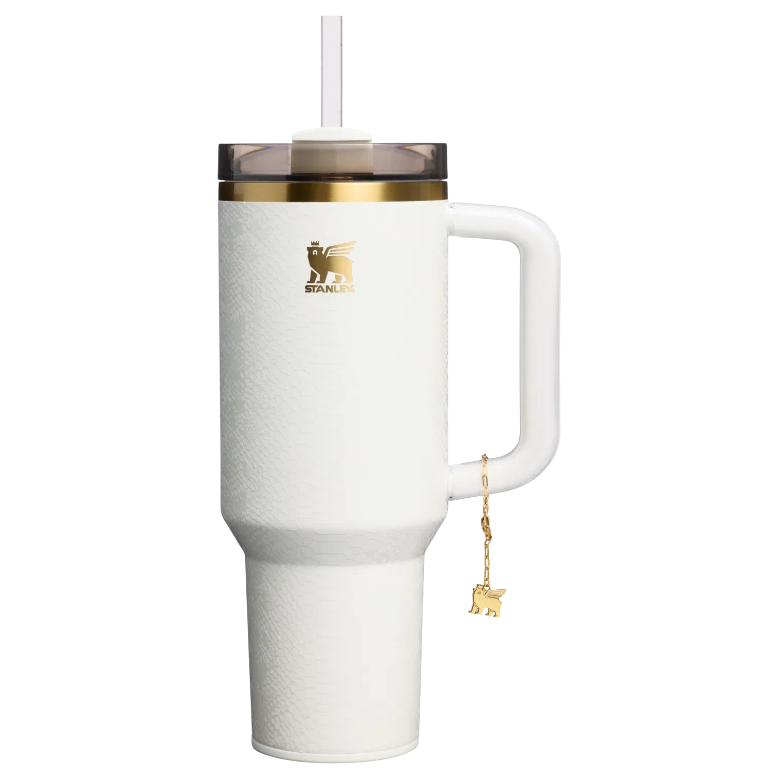 Stanley The Quencher Luxe H2.0 FlowState Tumbler 40 OZ Pale Stone Snakeskin