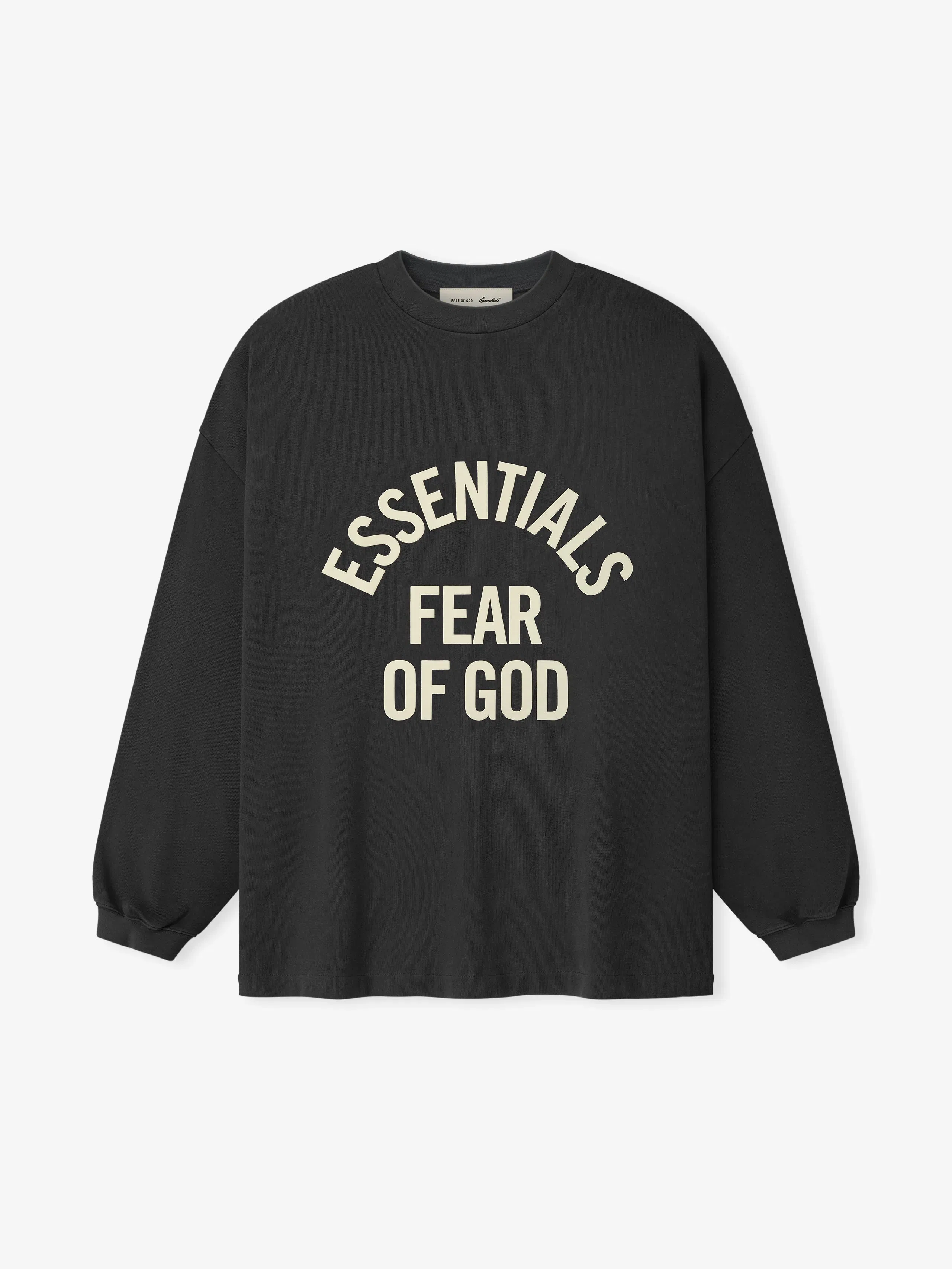 Essentials Campus 90S Long Sleeve T-Shirt Faded Black