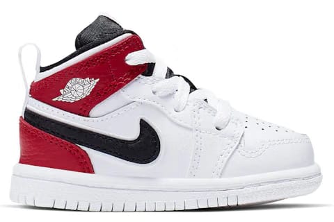 Jordan 1 Mid White Gym Red Td