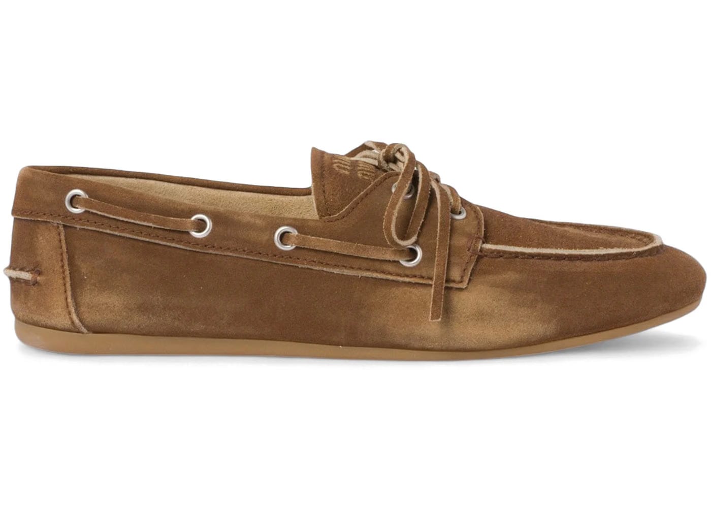 Miu Miu Unlined Suede Loafers Faded Cinnamon (Women's)