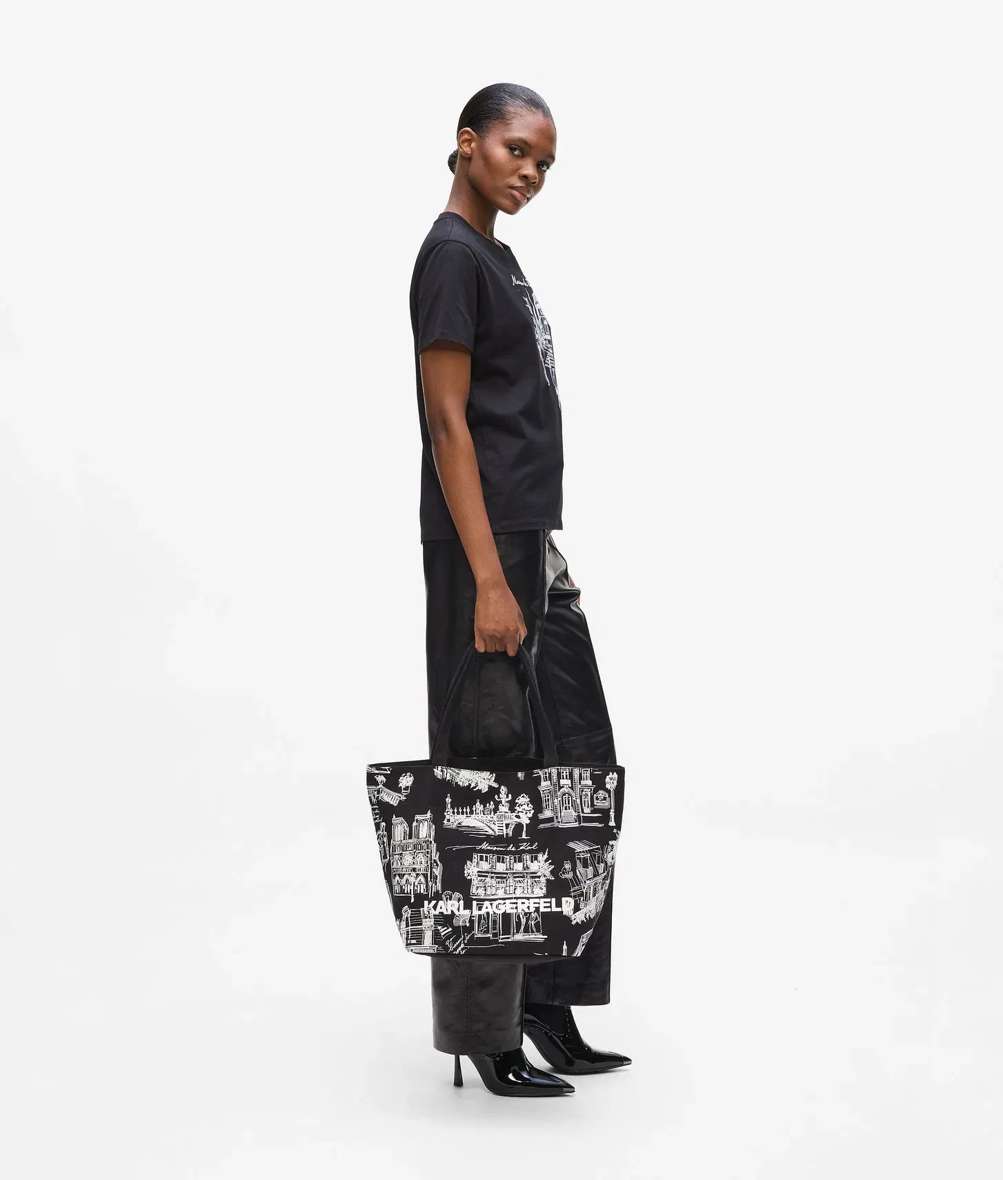 KarlLagerfeld Maison De Karl Reversible Shopper Black