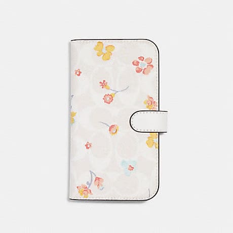 Coach Iphone 16 Pro Max Folio In Signature Canvas Charcoal