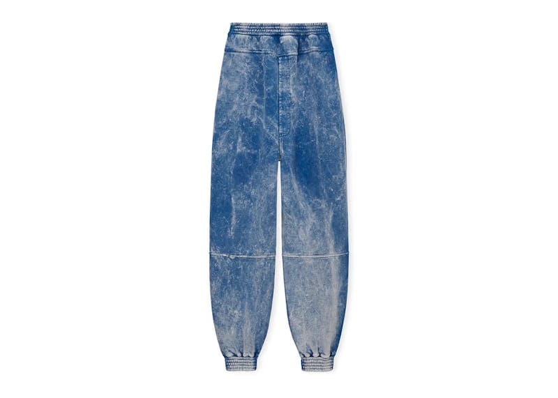 LOEWE Jogging Cotton Fleece Trousers Washed Denim