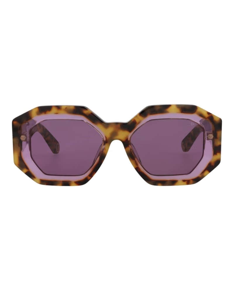 Philipp Plein Square-Frame Acetate Sunglasses Havana Havana Violet (SPP098M-53-0778)
