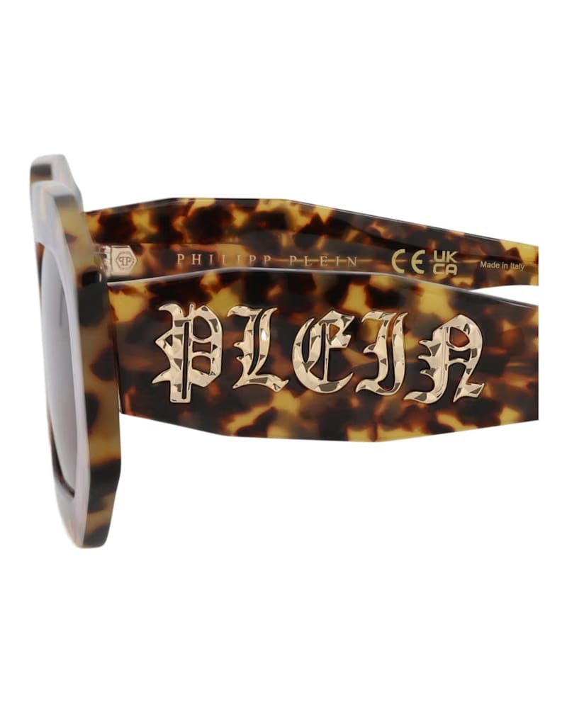 Philipp Plein Square-Frame Acetate Sunglasses Havana Havana Violet (SPP098M-53-0778)