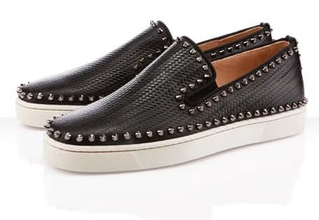 CHRISTIAN LOUBOUTIN PEDRO BOAT FLAT BLACK