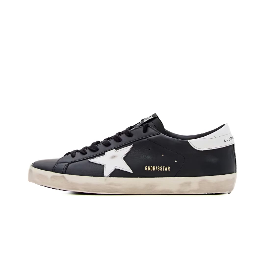 GOLDEN GOOSE SUPER STAR SNEAKERS BLACK WHITE