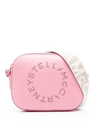 STELLA MCCARTNEY EMBOSSED GRAINY SMALL CAMERA BAG BLACK