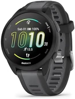 Garmin Forerunner 165, Running Smartwatch, Colorful Amoled Display, Training Metrics and Recovery Insights, Black