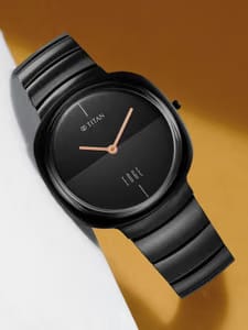 Fossil FB-01 Black Dial Black Ceramic Strap Watch