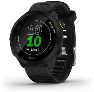 Garmin Forerunner 55, GPS Running Watch with Daily Suggested Workouts, Up to 2 Weeks of Battery Life, White