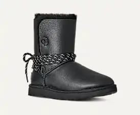UGG Bailey Tie Leather Black WMNS