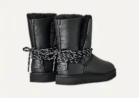 UGG Bailey Tie Leather Black WMNS