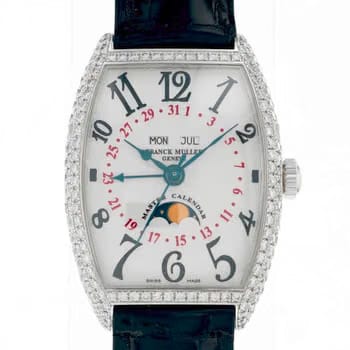 Franck Muller Vanguard Lady Mother of Pearl Dial Leather Strap Watch WMNS - V 32 SC AT FO L COL DRM D CD (BC)