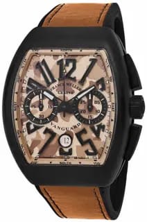 Franck Muller Vanguard Grey Dial Leather Strap Watch - V45 CC DT TT NR BR.5N