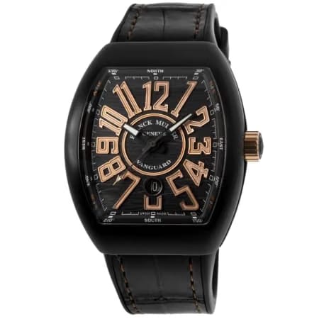 Franck Muller Vanguard Grey Dial Leather Strap Watch - V45 CC DT TT NR BR.5N
