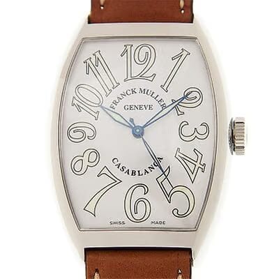 Franck Muller Heart Silver Dial Leather Strap Watch WMNS - 5002 M QZ C 6H 5N
