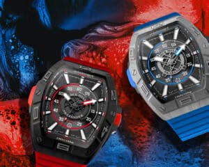Franck Muller skafander Black Dial Sapphire Crystal Rubber Strap Watch - SKF 43 SC DT TTBR TT (VR)