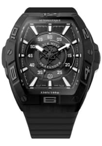 Franck Muller skafander Black Dial Sapphire Crystal Rubber Strap Watch - SKF 43 SC DT TTBR TT (VR)