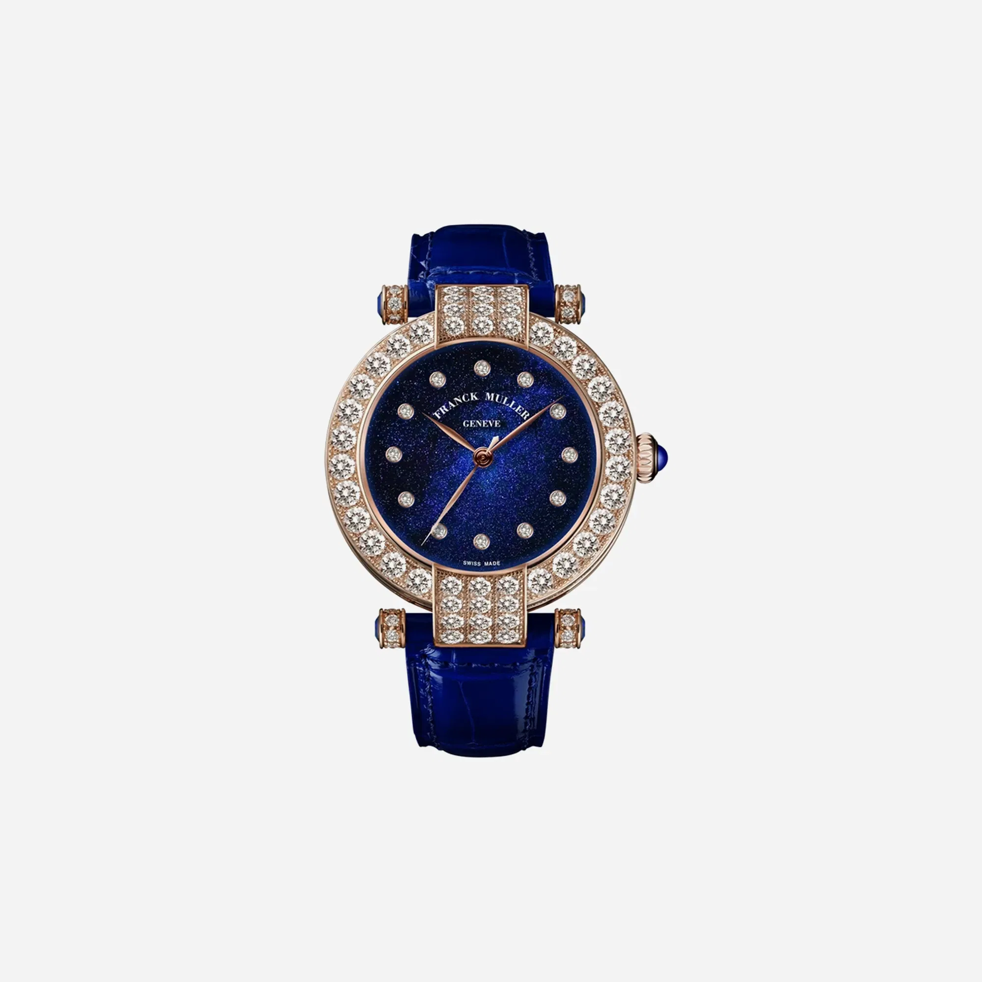 Franck Muller Cielo Blue Dial Leather Strap Watch WMNS - 3680 SC FO D 1R IND CD CIELO 5N