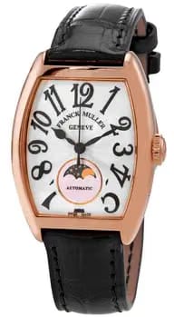 Franck Muller Curvex Master Jumper Rose Gold Dial Leather Strap Watch - CX 38 MJ 5N 5NBR