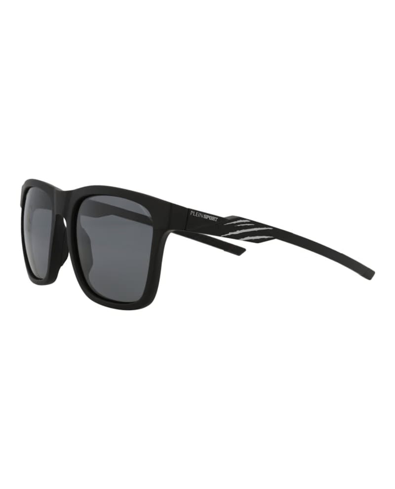 Philipp Plein Square-Frame Injection Sunglasses Black Black Smoke (SSP010-56-U28P)
