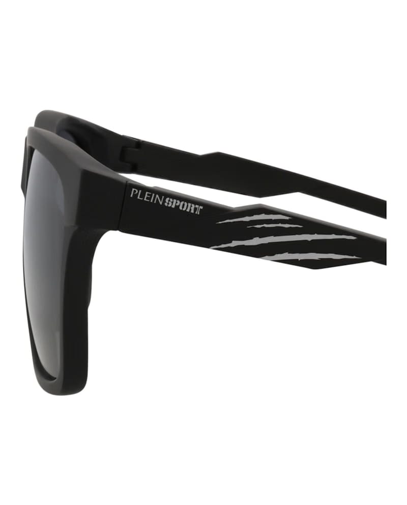 Philipp Plein Square-Frame Injection Sunglasses Black Black Smoke (SSP010-56-U28P)