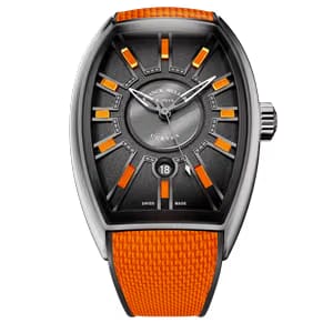 Franck Muller Curvex CX Black Dial Leather Strap Watch WMNS - CX 36 SC AT 5N TTNRBR