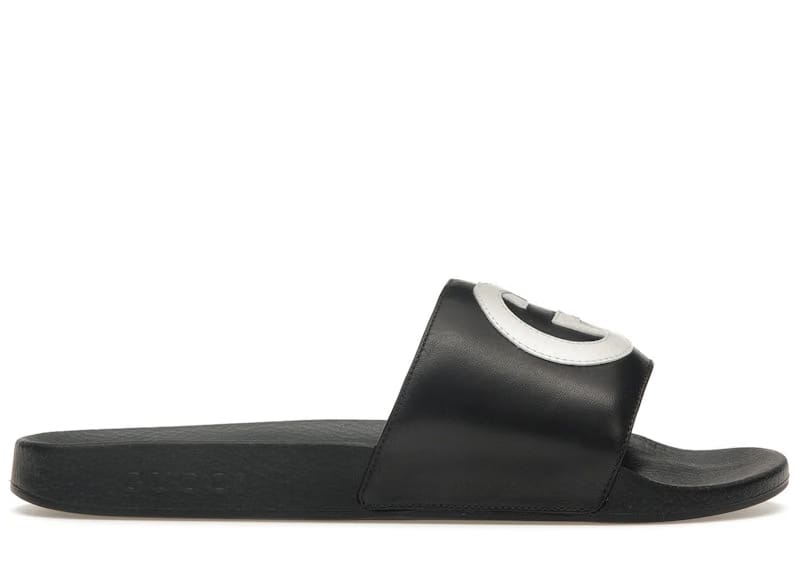 Gucci Slide Interlocking G Leather Black