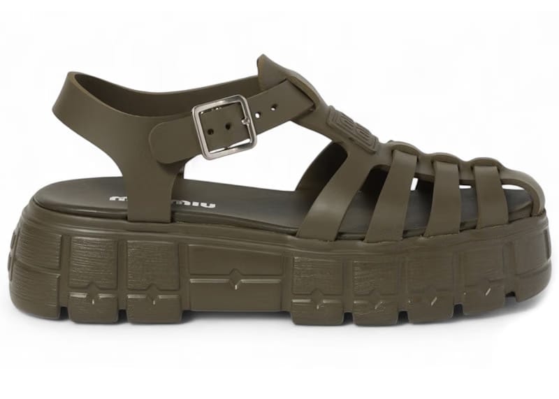 Miu Miu EVA Cage Sandals Green (Women's)