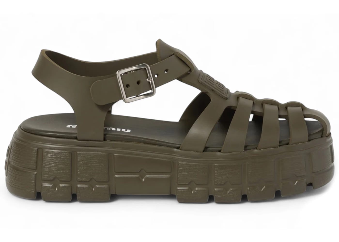 Miu Miu EVA Cage Sandals Green (Women's)