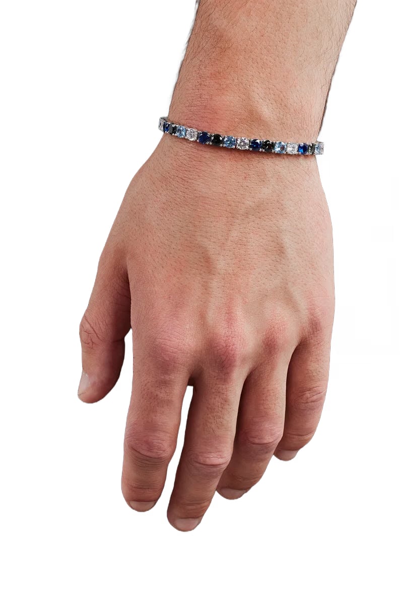 Iced Blue Ombre Tennis Bracelet - 5mm